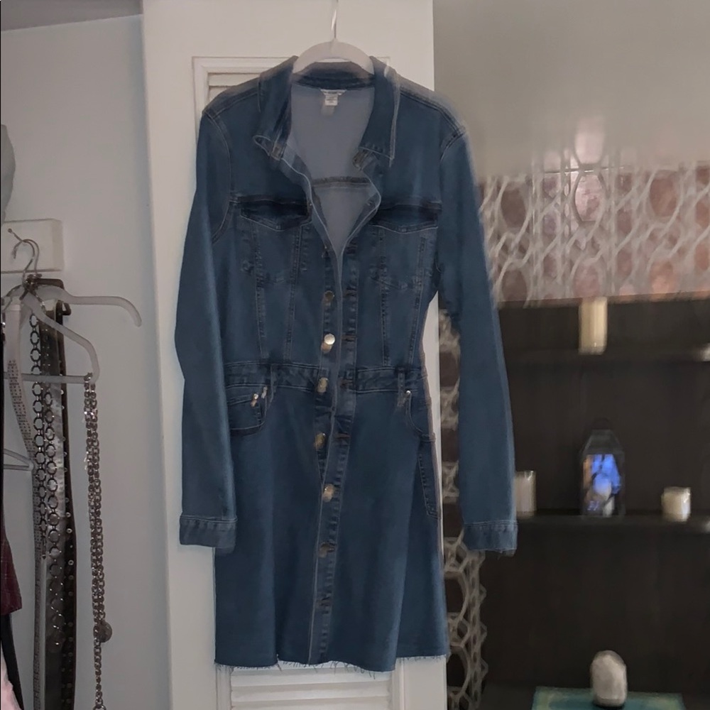 Guess Denim Collared Dress